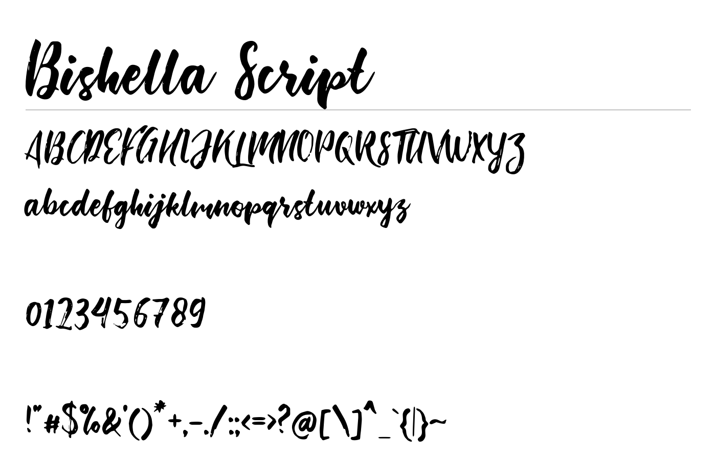 Bishella Script Font preview