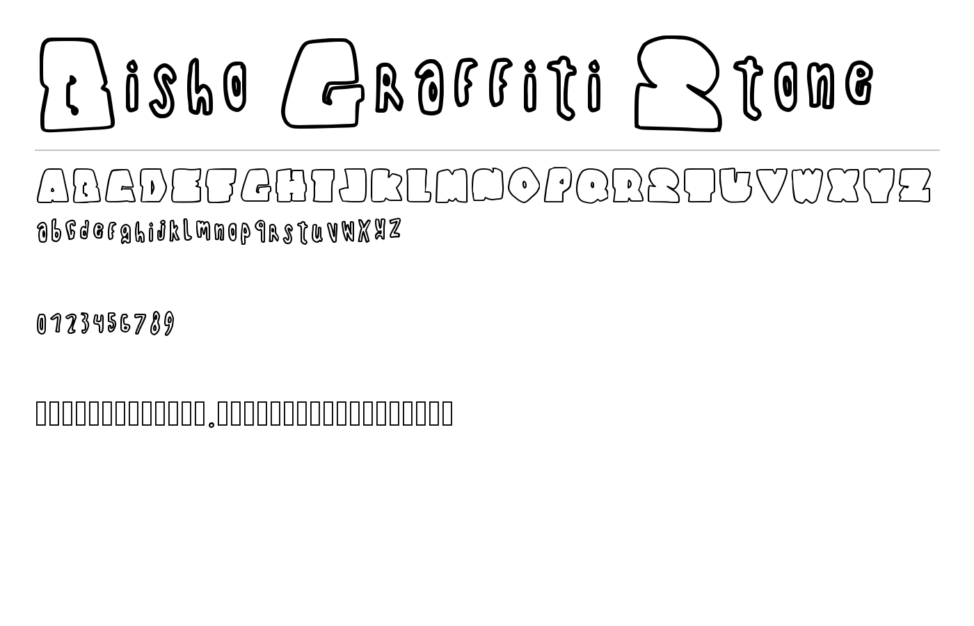 Bisho Graffiti Stone Font preview