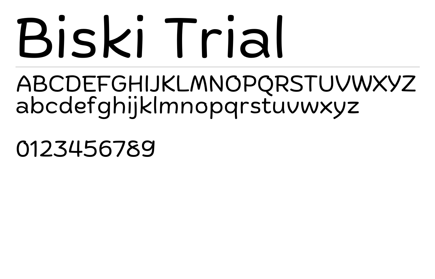 Biski Trial Font preview
