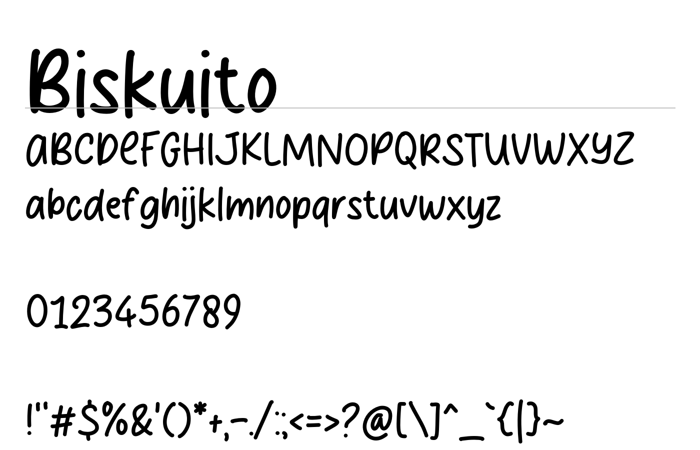 Biskuito Font preview