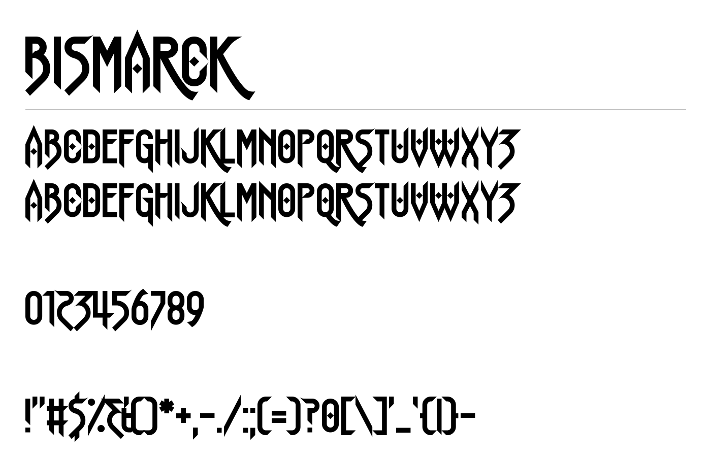 Bismarck Font preview