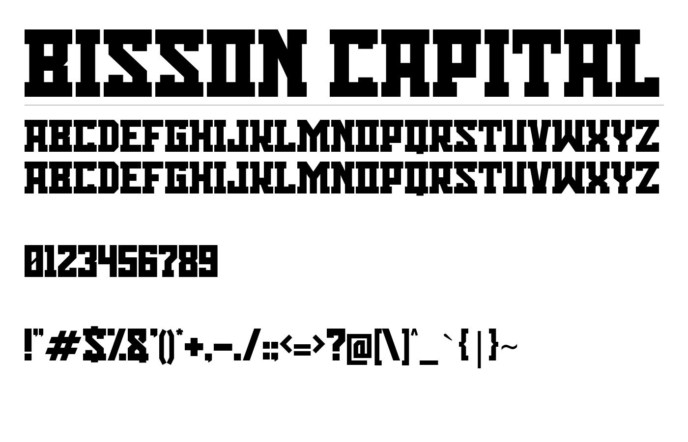 Bisson Capital Font preview