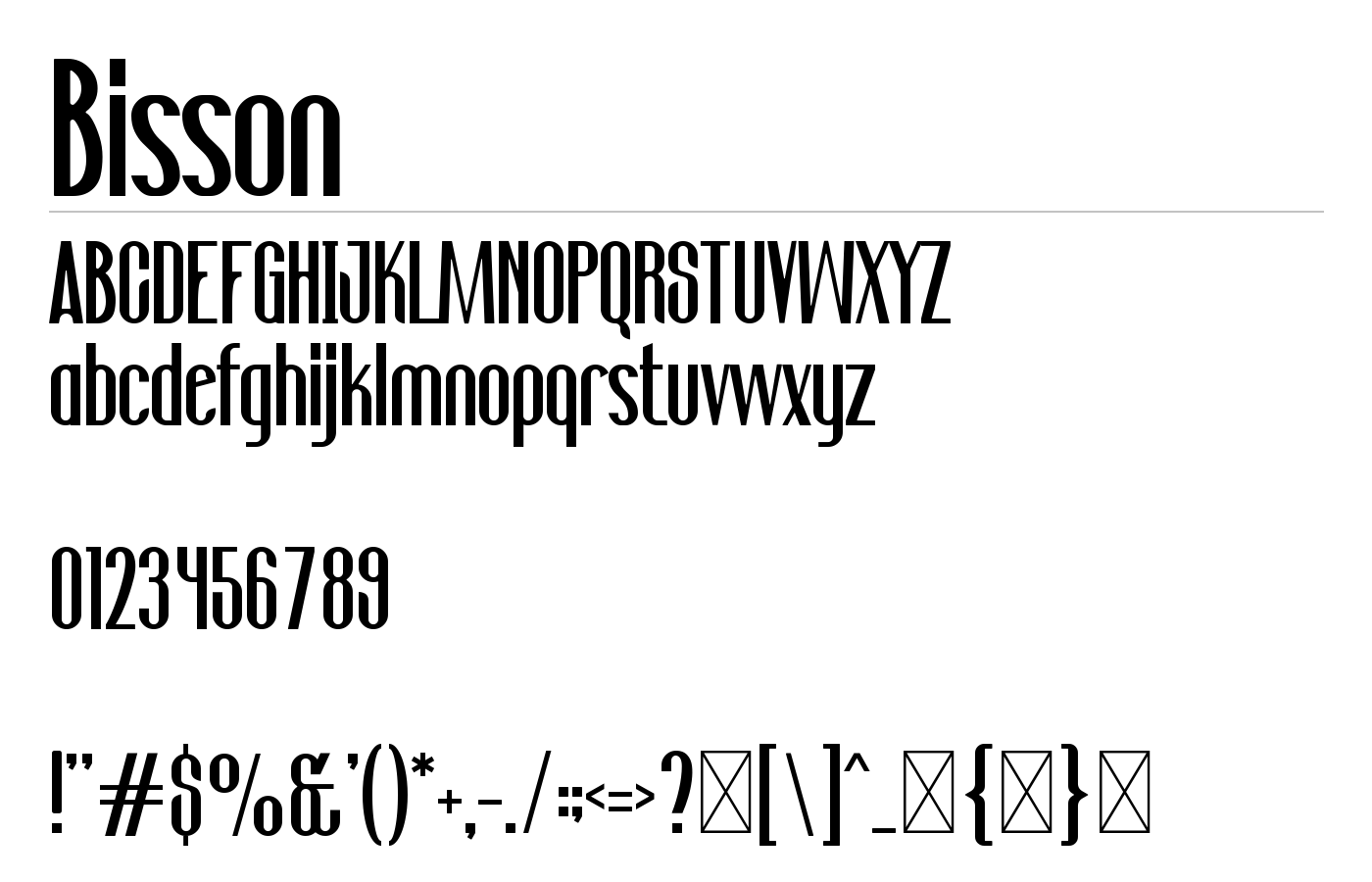 Bisson Font preview