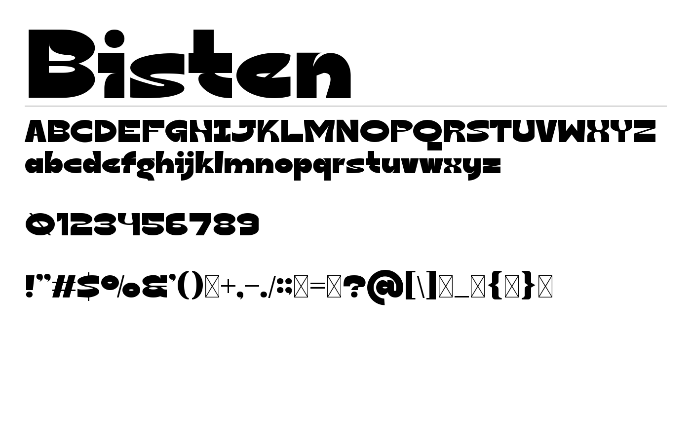 Bisten Font preview