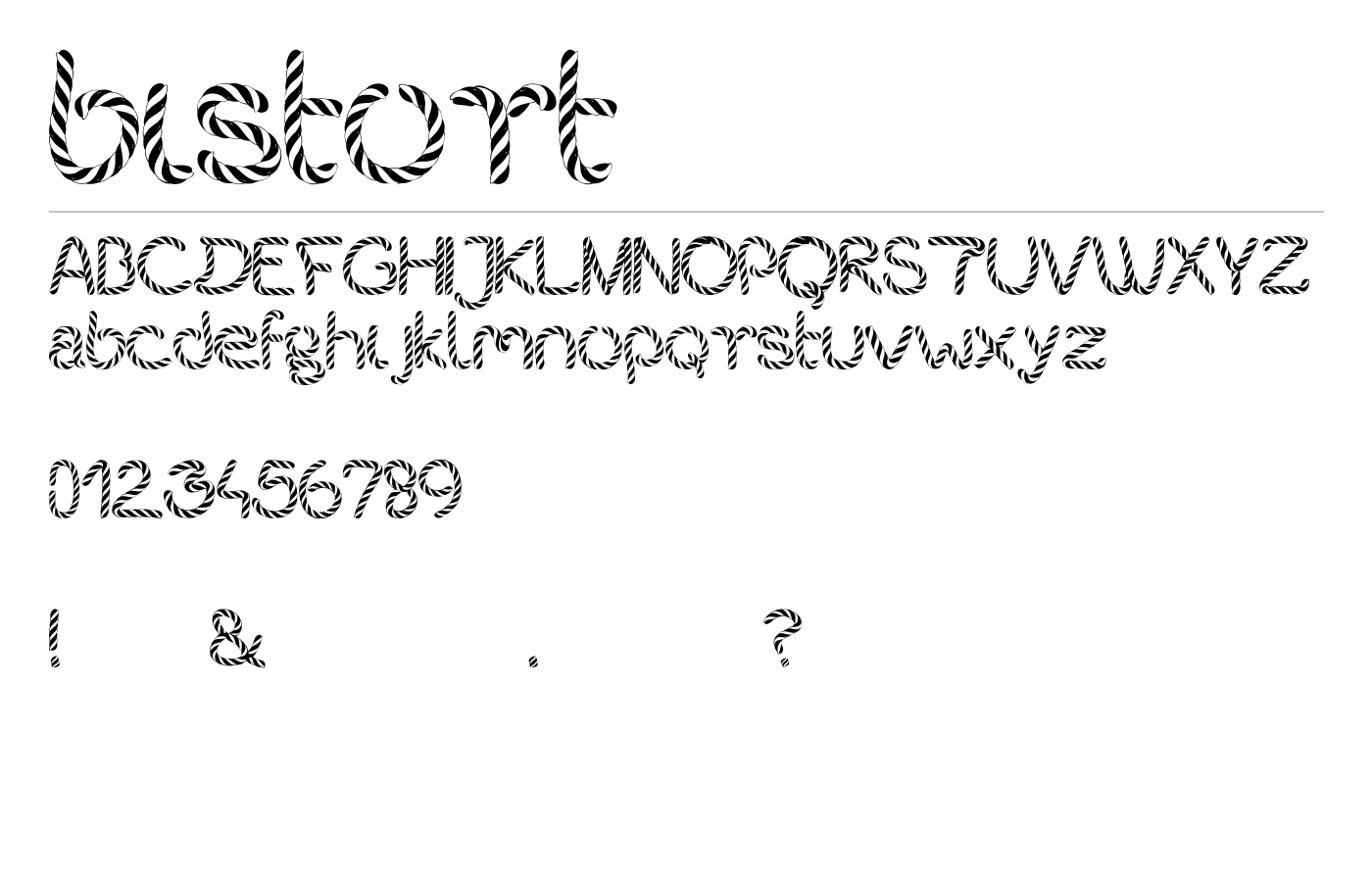 bistort Font preview
