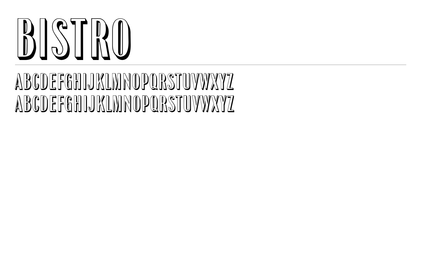 Bistro Font preview