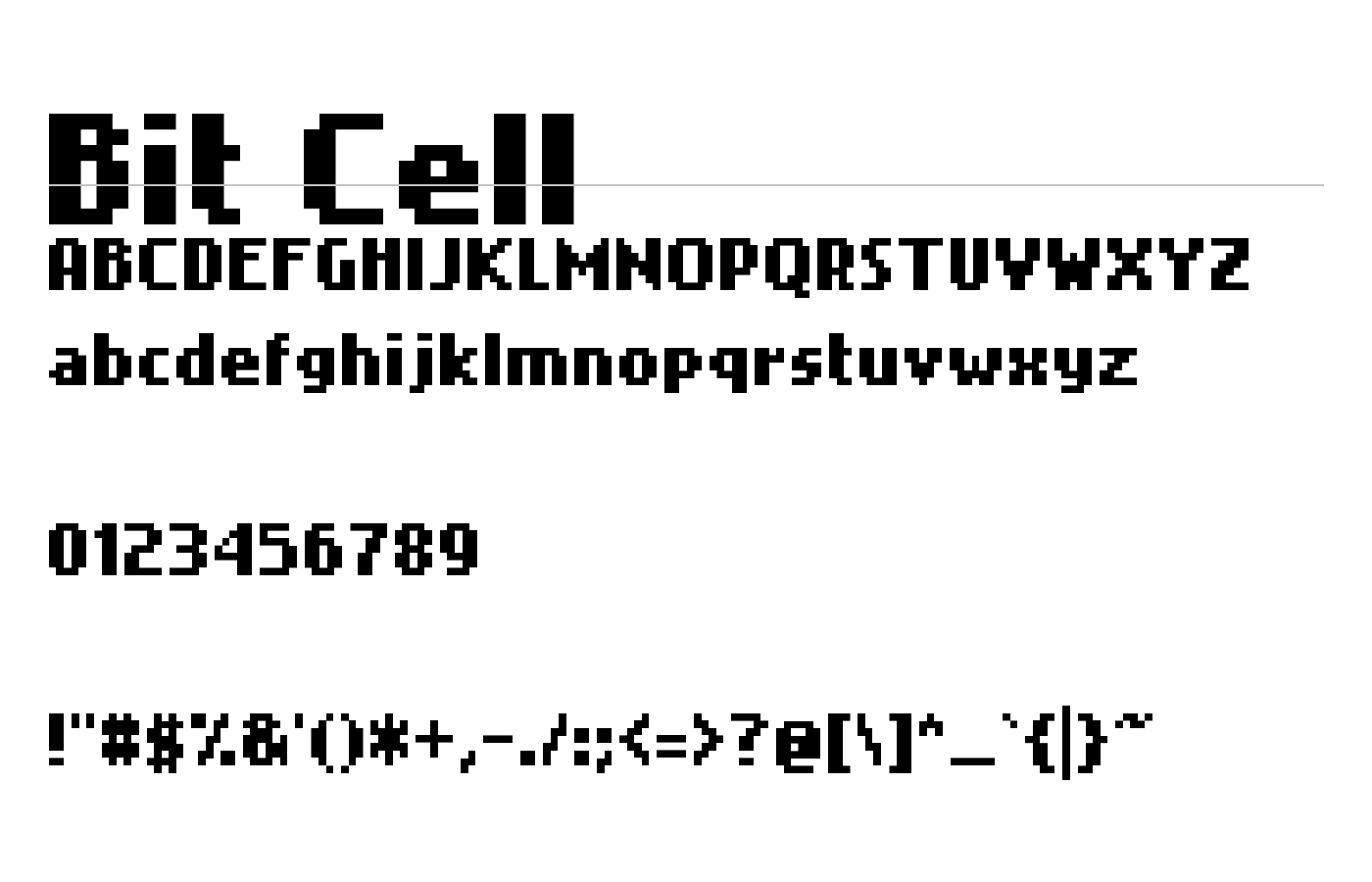 Bit Cell Font preview
