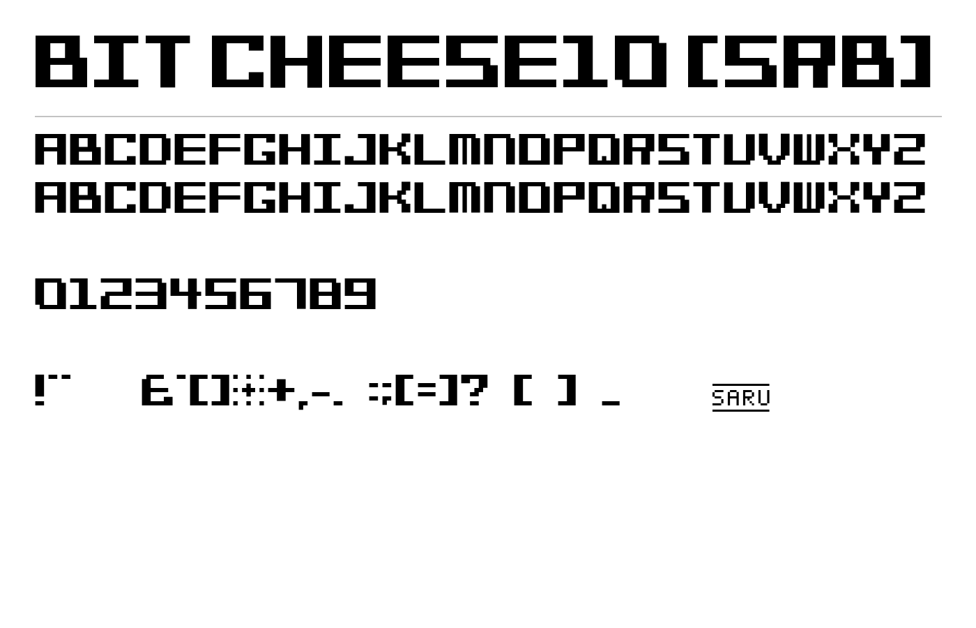 Bit Cheese10 (sRB) Font preview