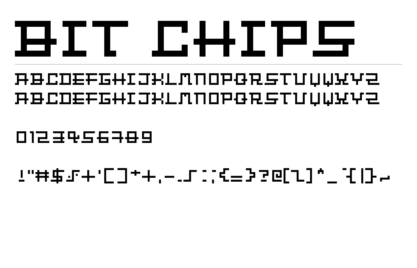 Bit Chips Font preview