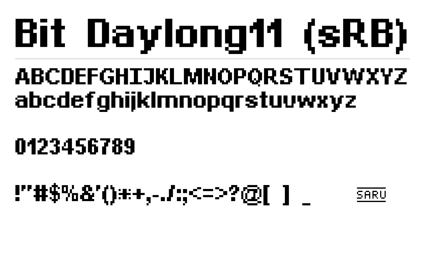 Bit Daylong11 (sRB) Font preview