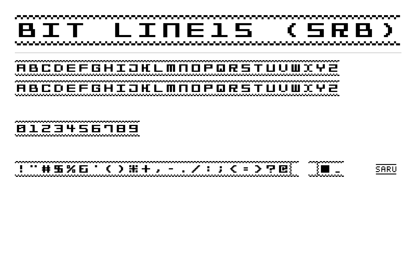 Bit Line15 (sRB) Font preview