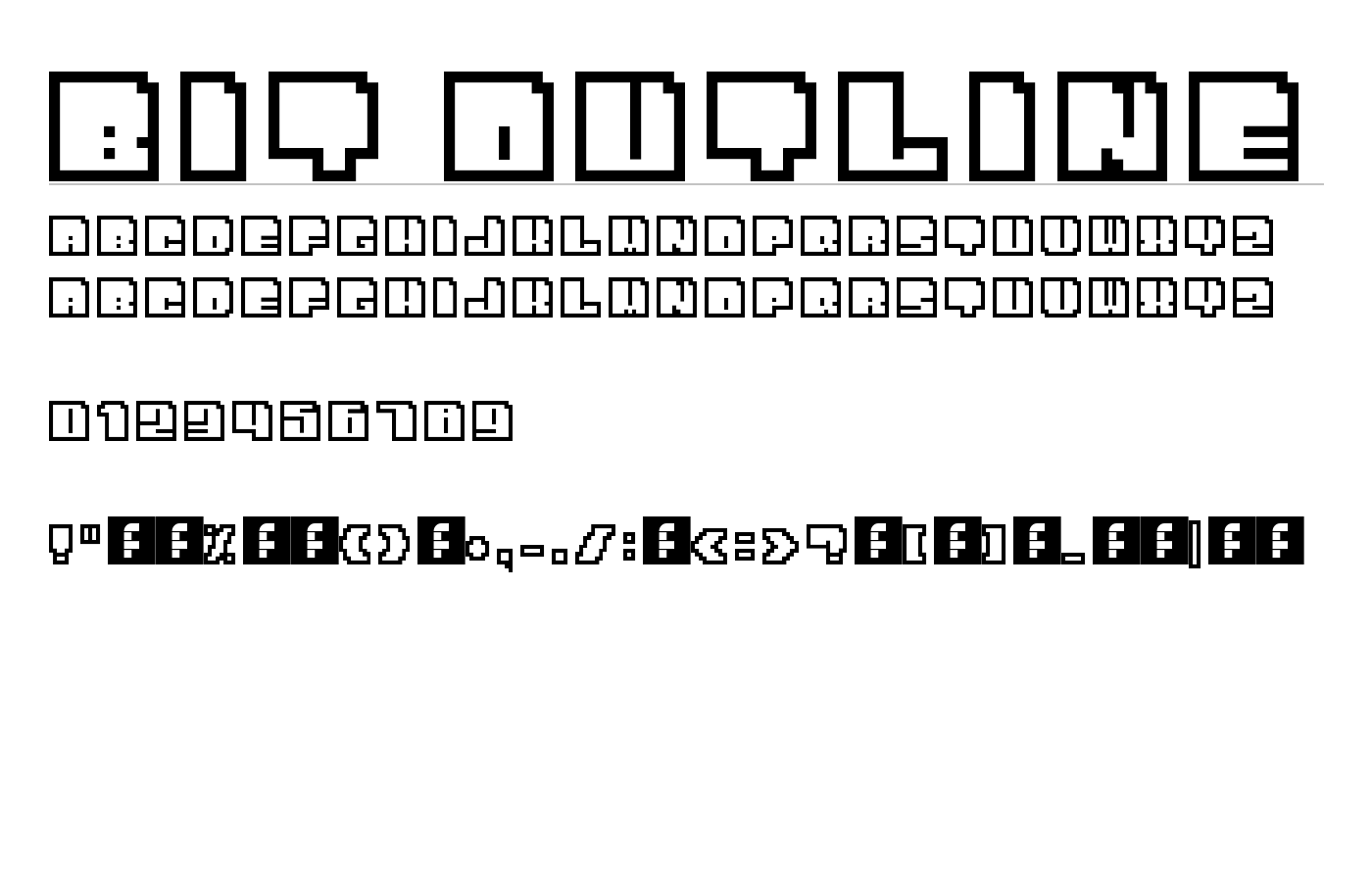 Bit Outline Font preview