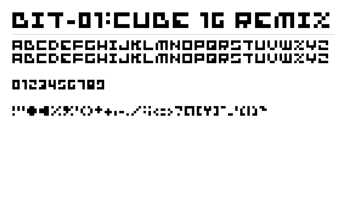bit-01:cube 16 remix Font preview