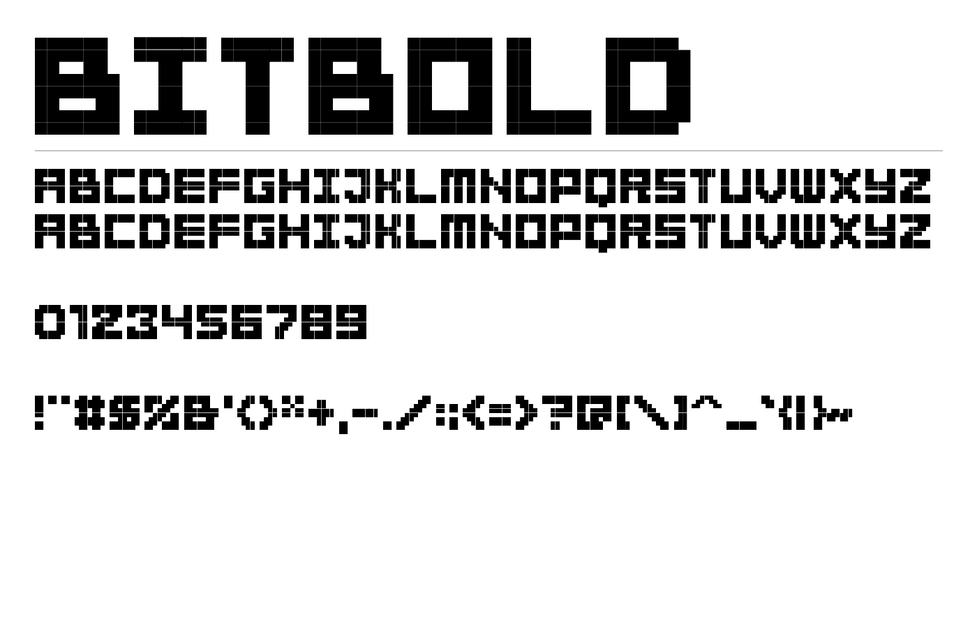 BitBold Font preview