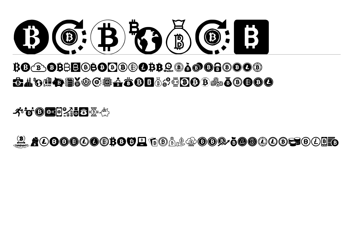 Bitcoin Font preview