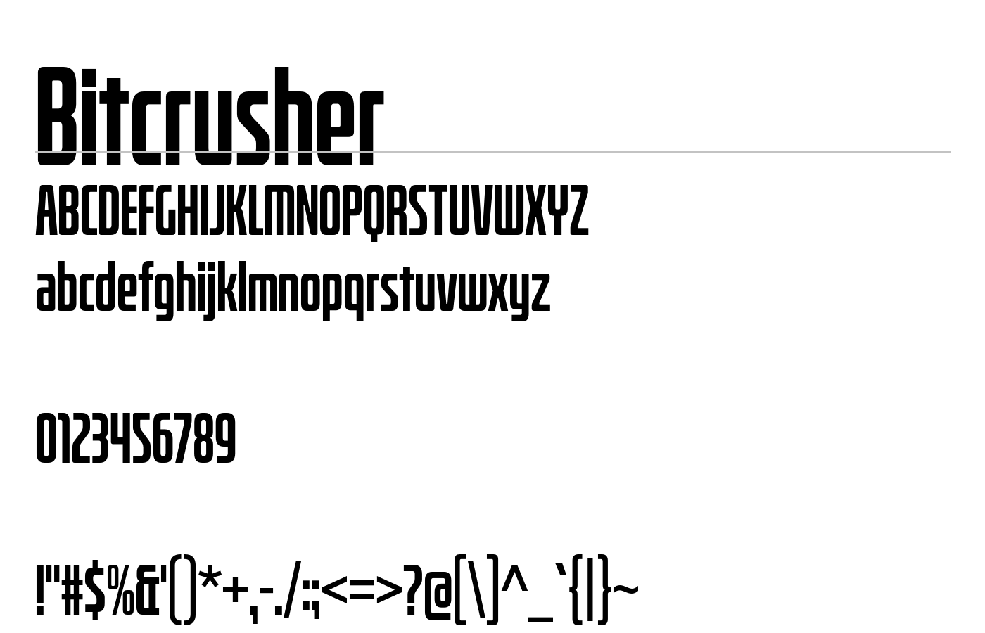 Bitcrusher Font preview