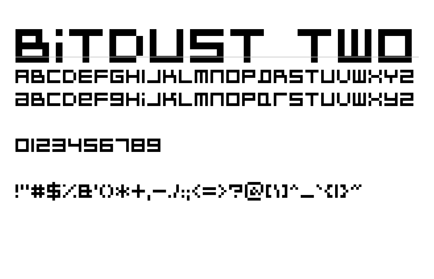 BitDust Two Font preview