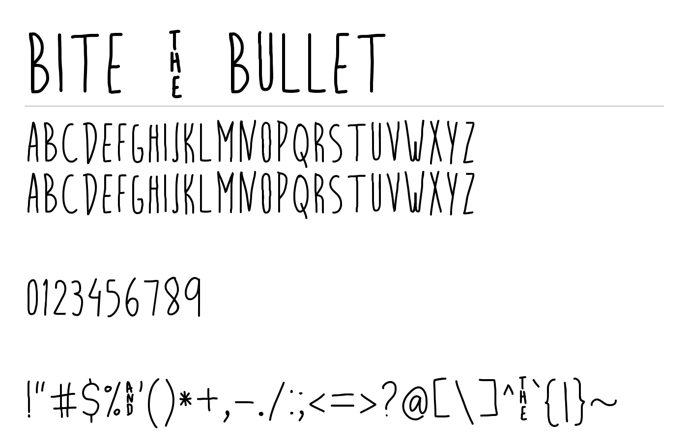 Bite _ Bullet Font preview
