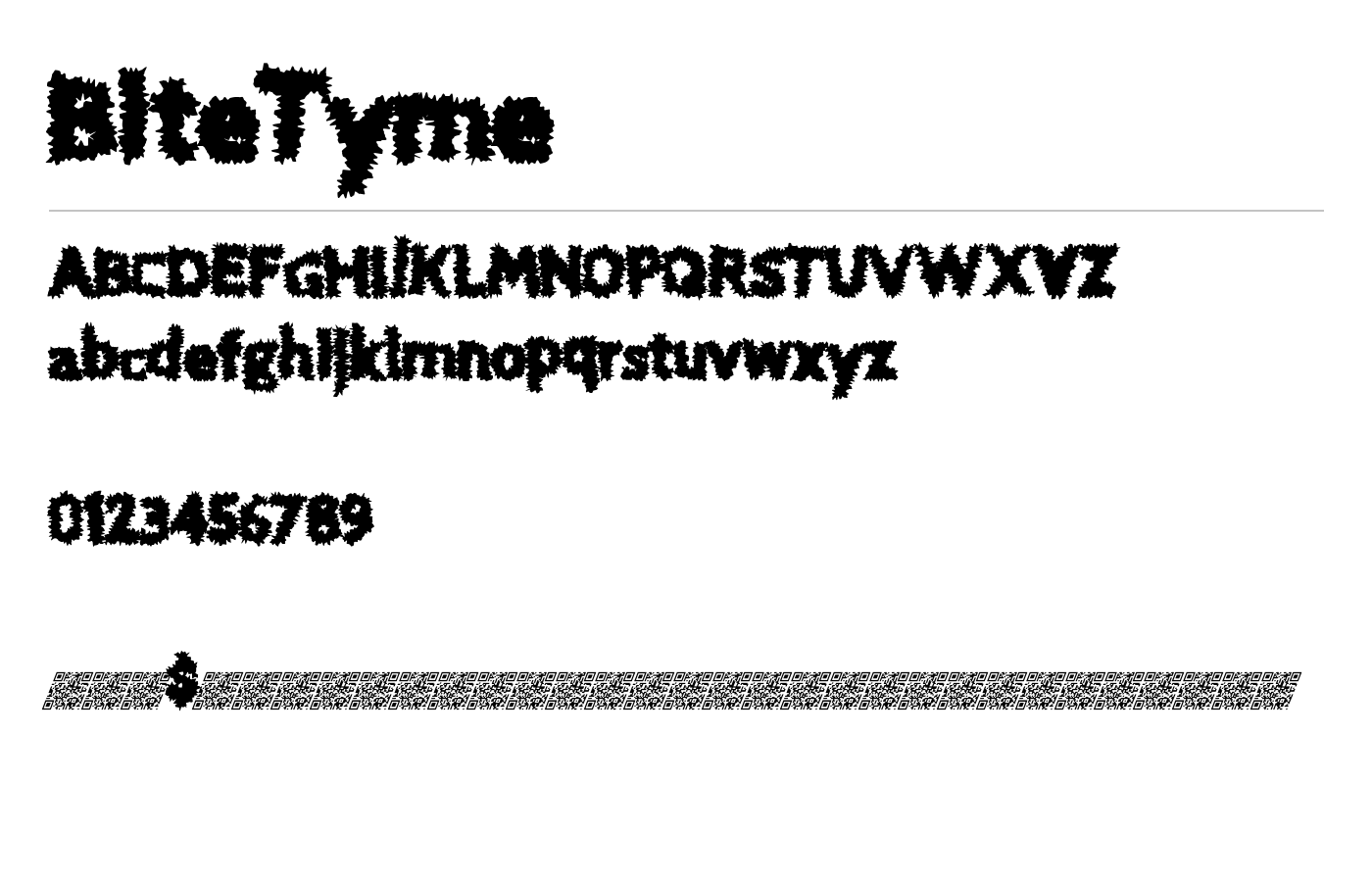 BiteTyme Font preview