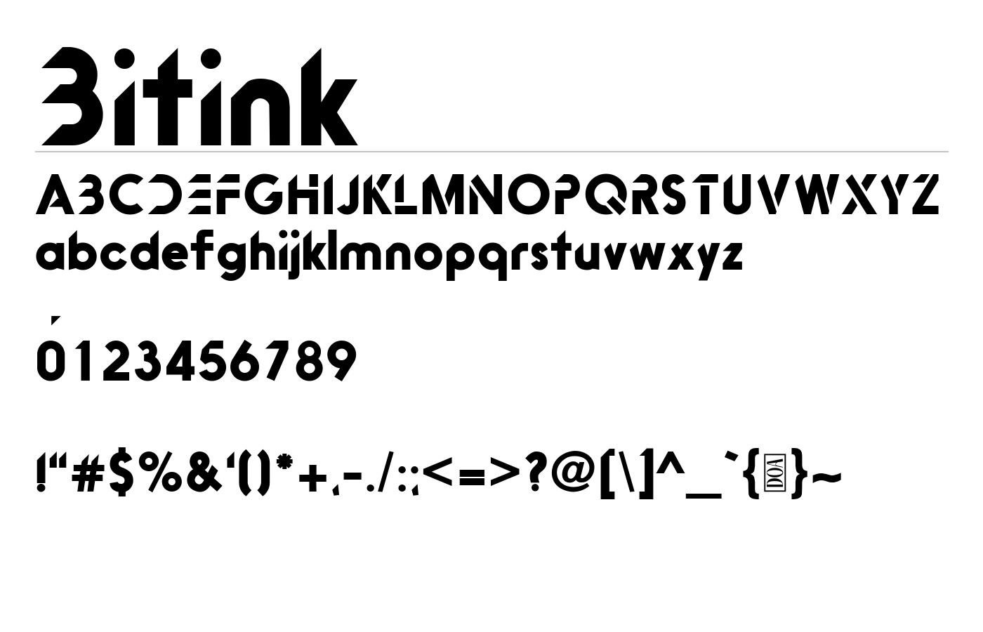 Bitink Font preview