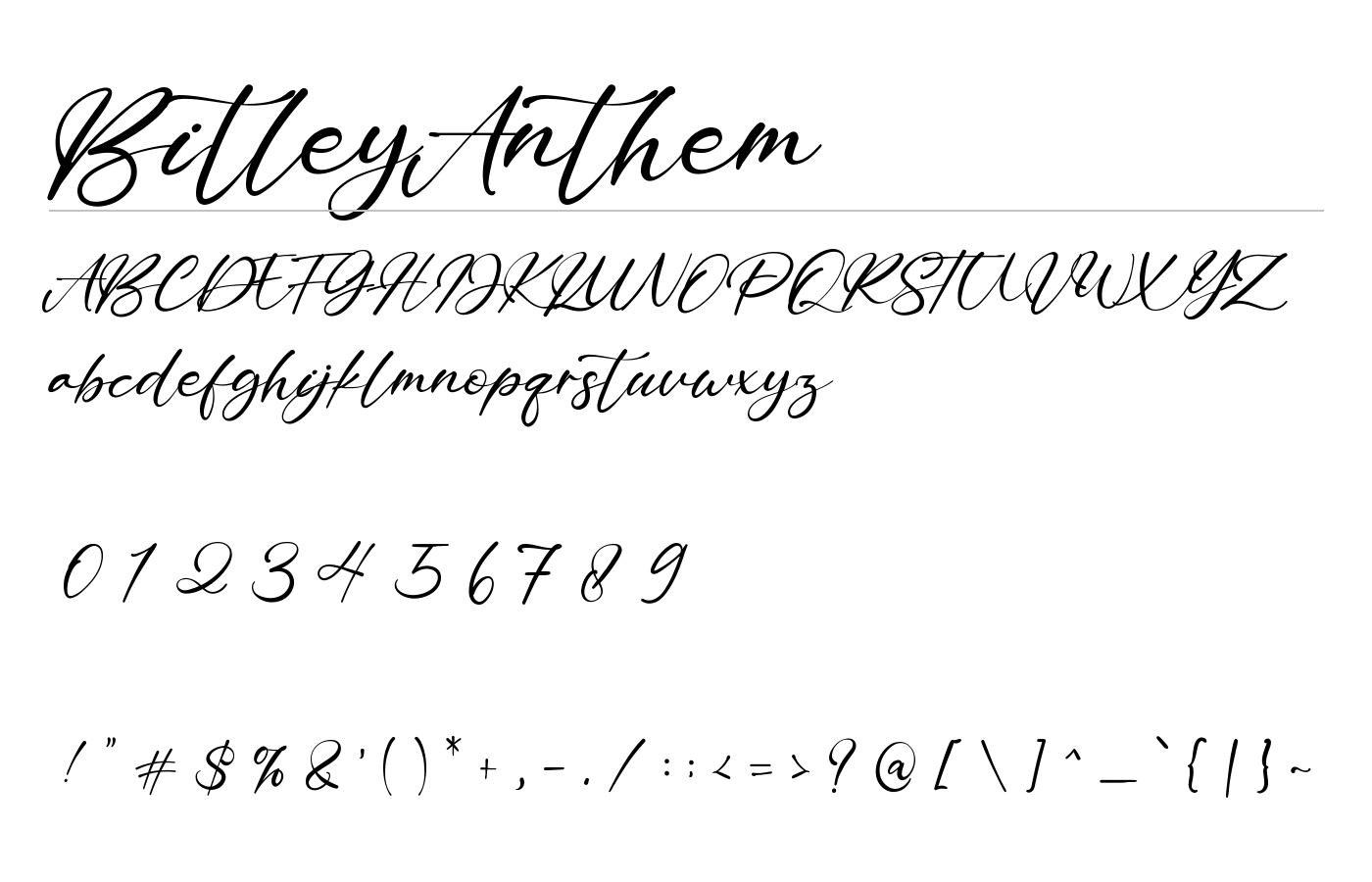 BitleyAnthem Font preview