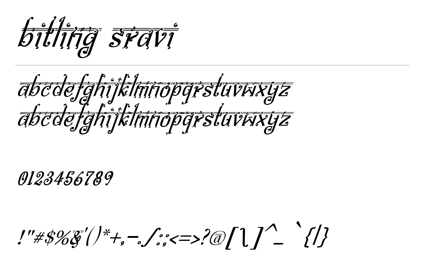 bitling Sravi Font preview