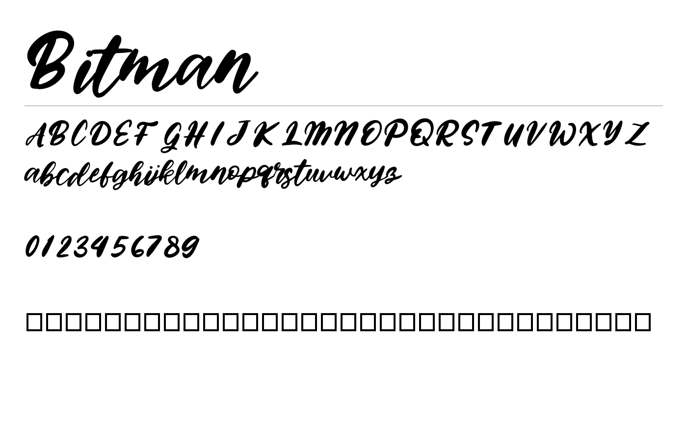 Bitman Font preview