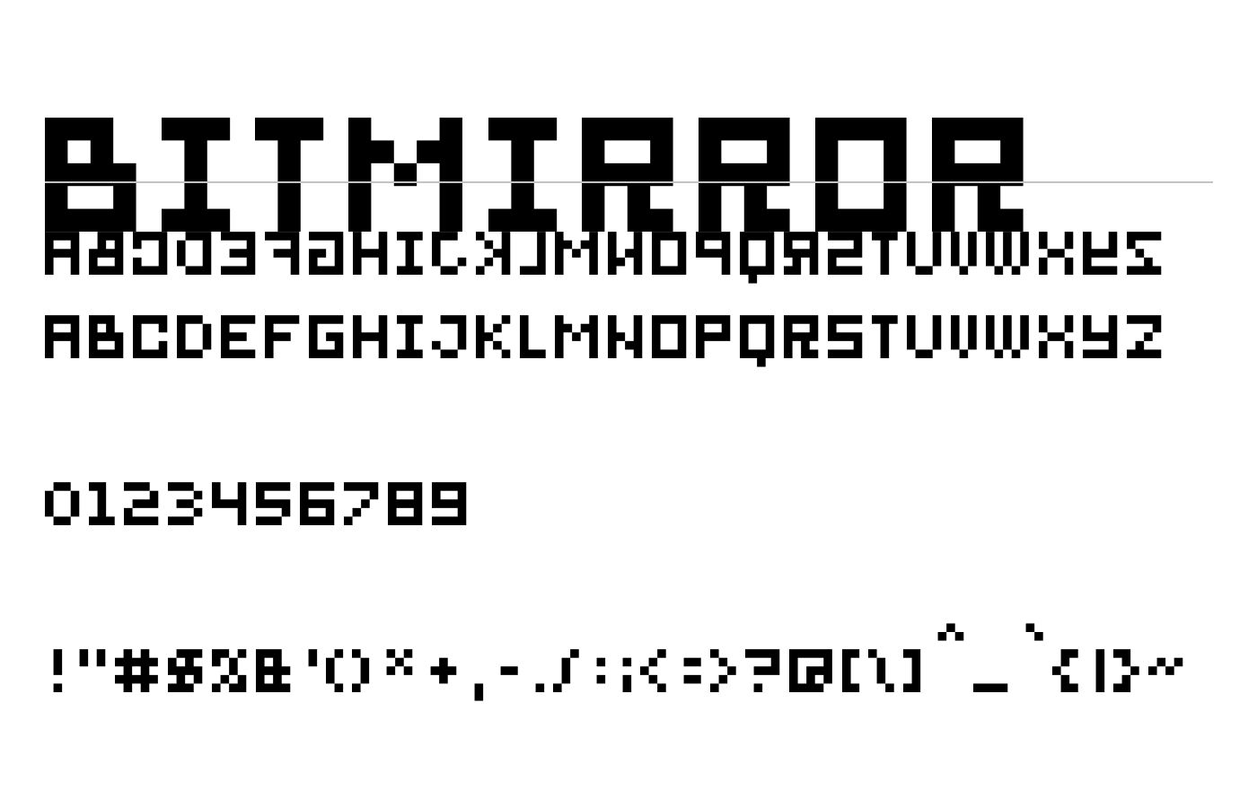 bitmirror Font preview