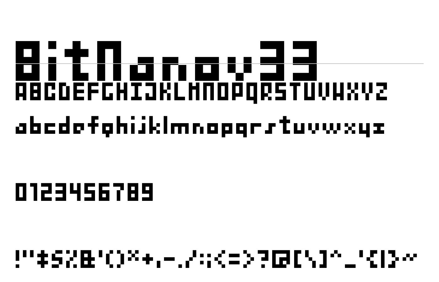 BitNanov33 Font preview