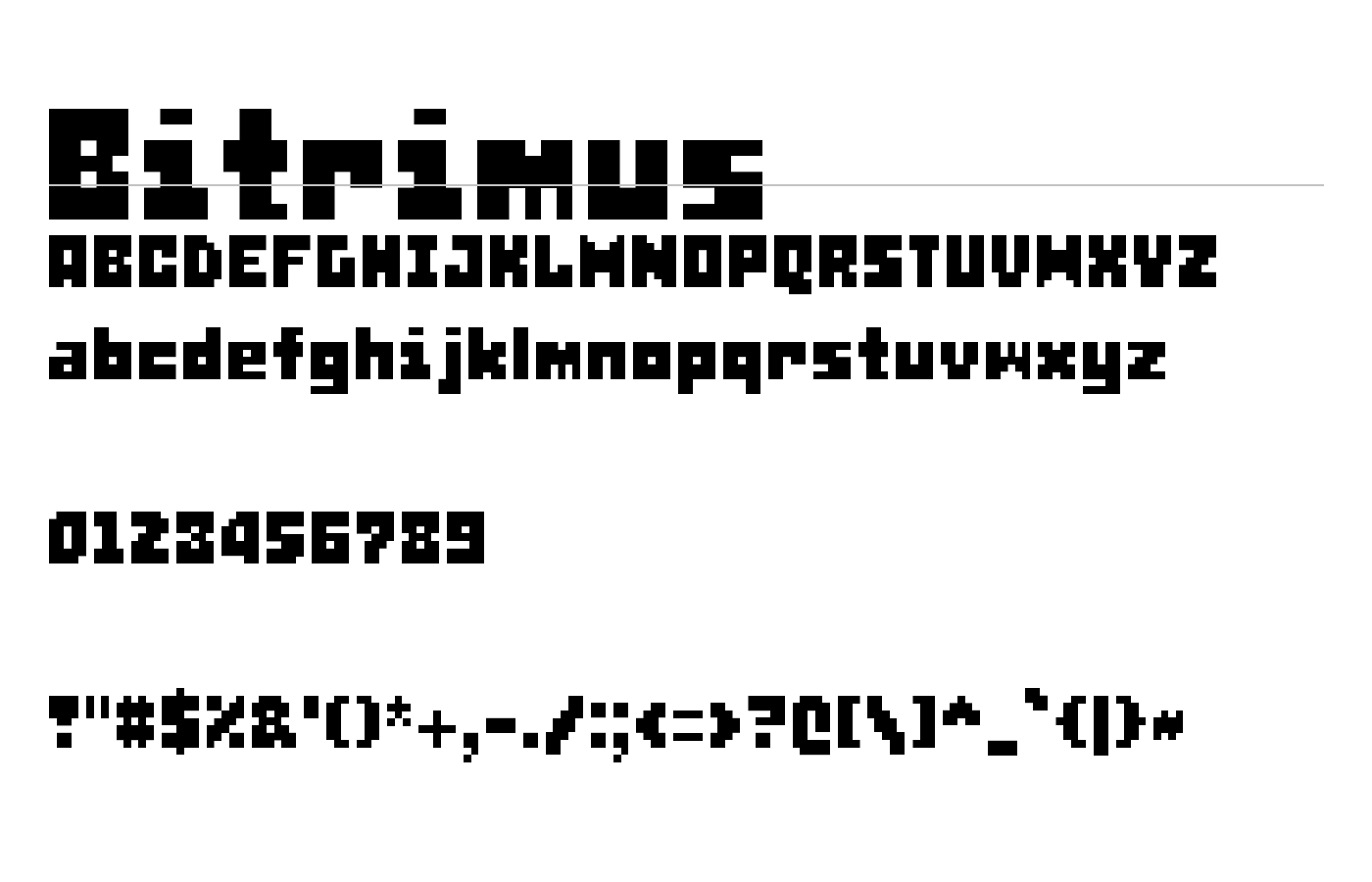 Bitrimus Font preview