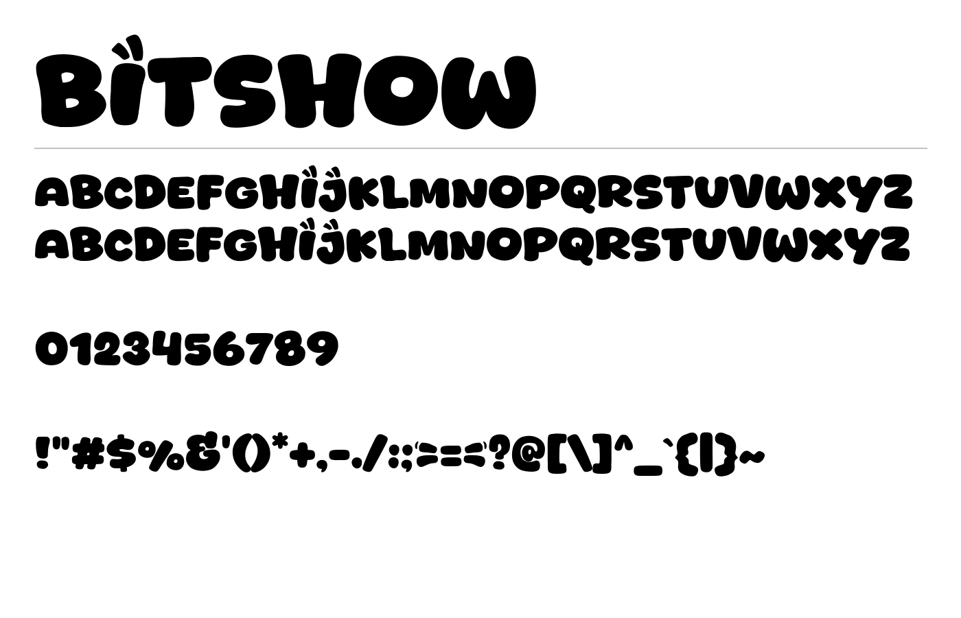 Bitshow Font preview