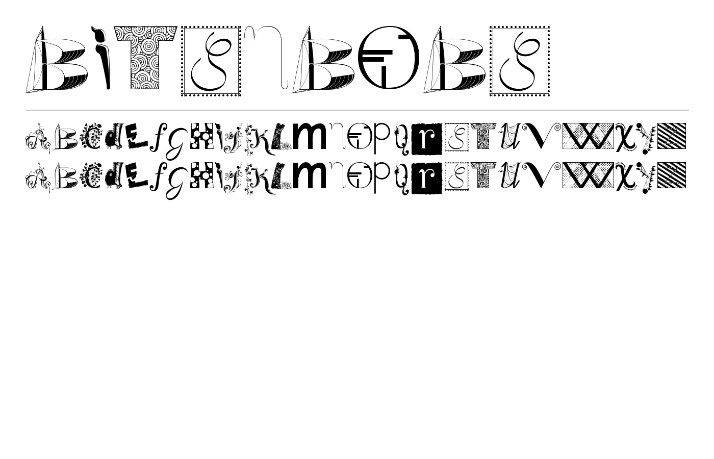 BitsNBobs Font preview