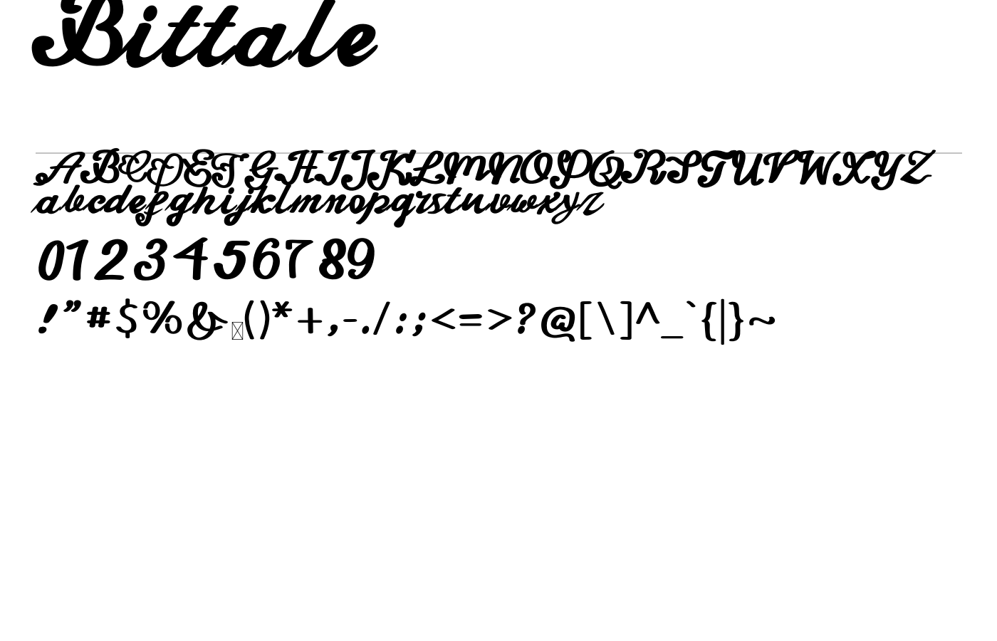 Bittale Font preview