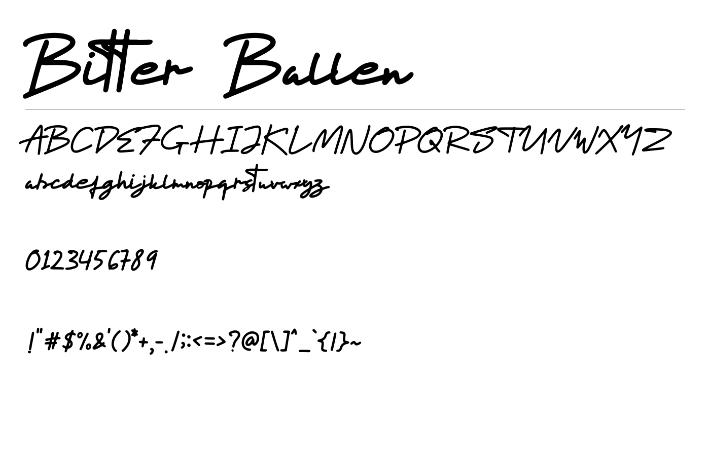 Bitter Ballen Font preview