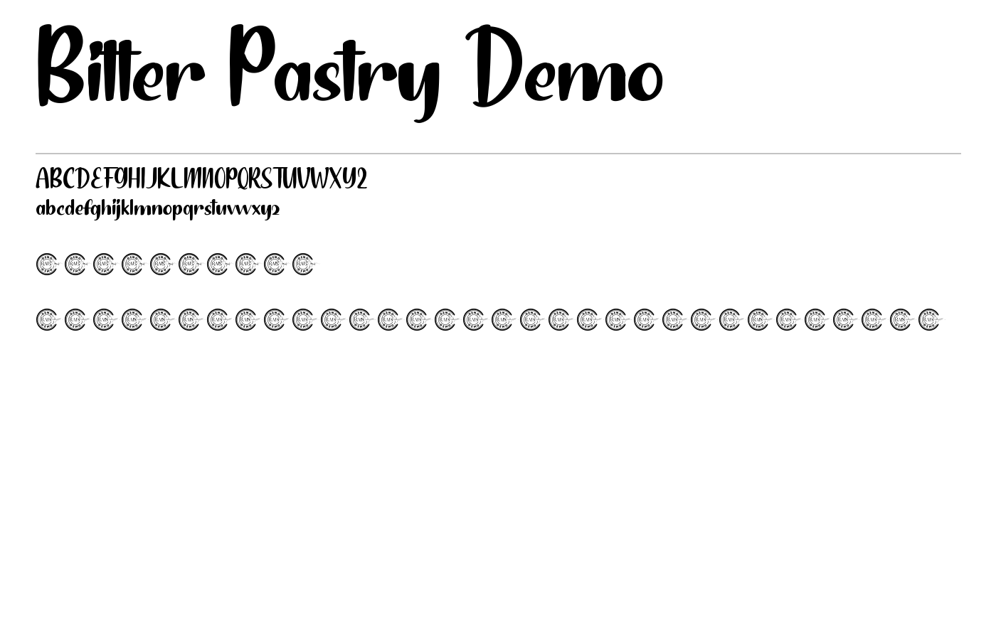 Bitter Pastry Demo Font preview