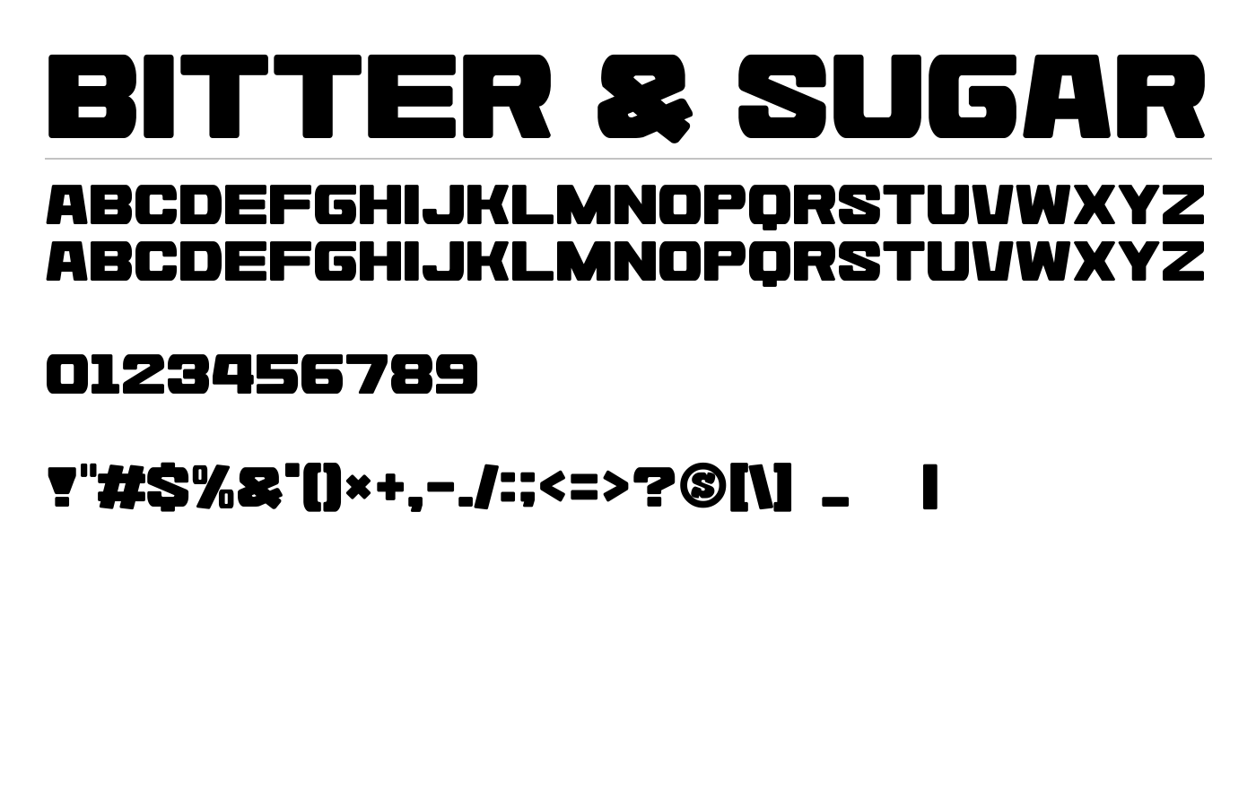 Bitter & Sugar Font preview