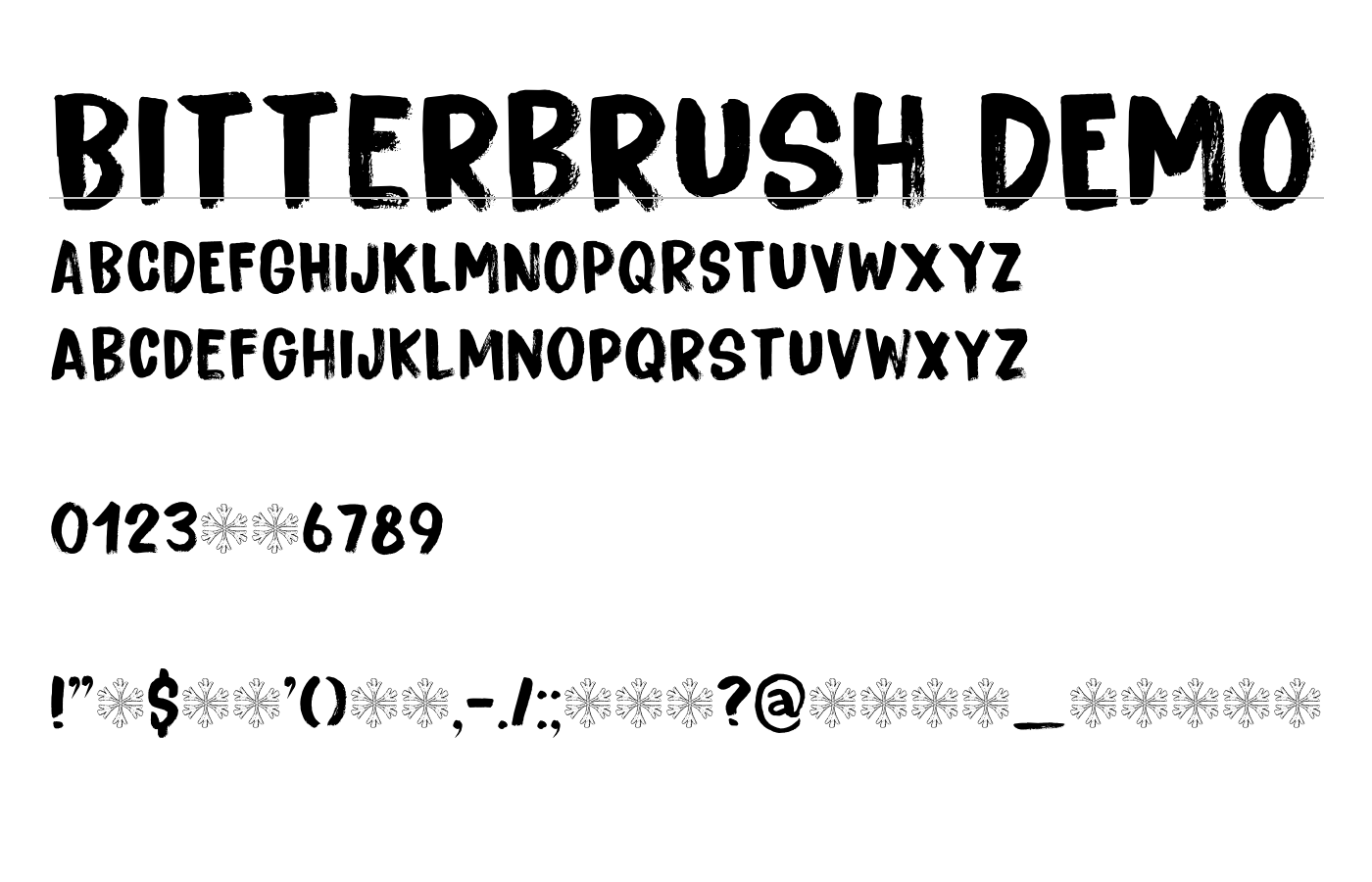 Bitterbrush DEMO Font preview