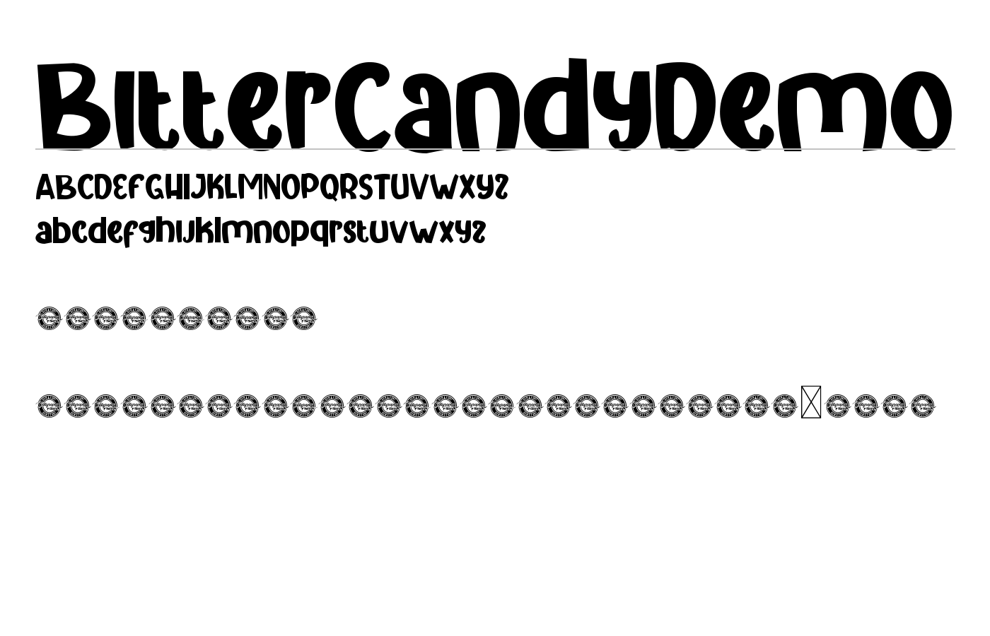 BitterCandyDemo Font preview