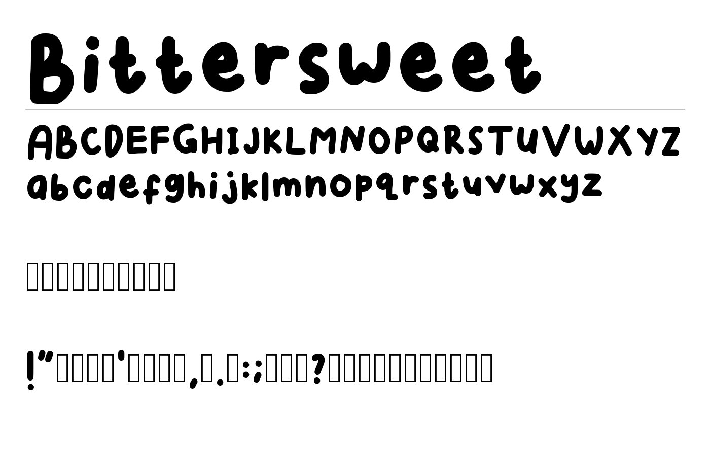 Bittersweet Font preview