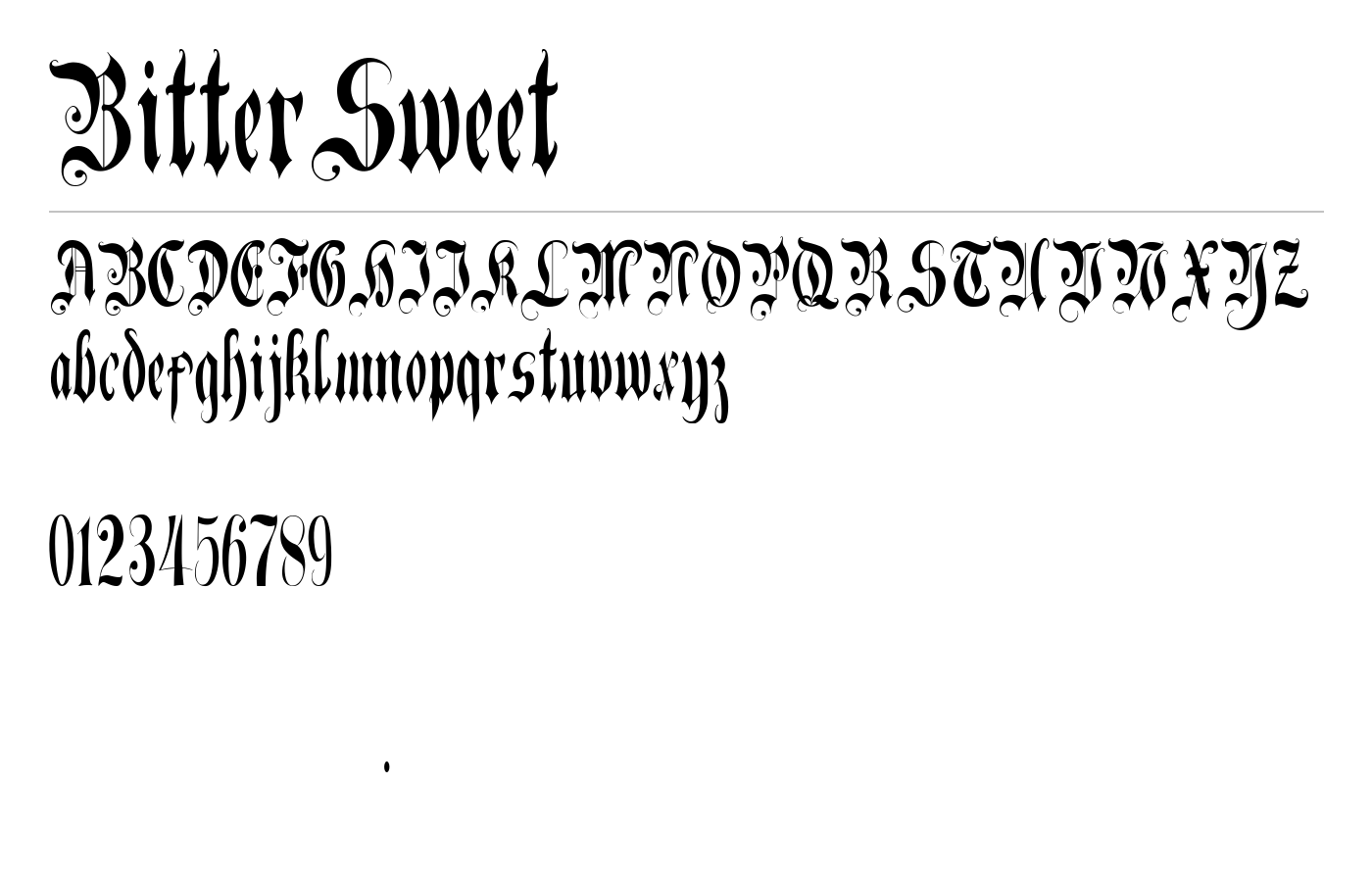 BitterSweet Font preview