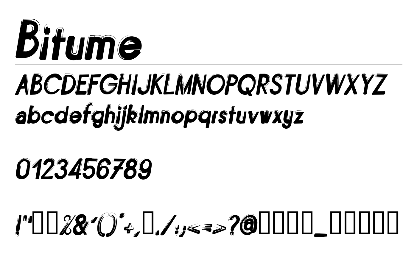 Bitume Font preview