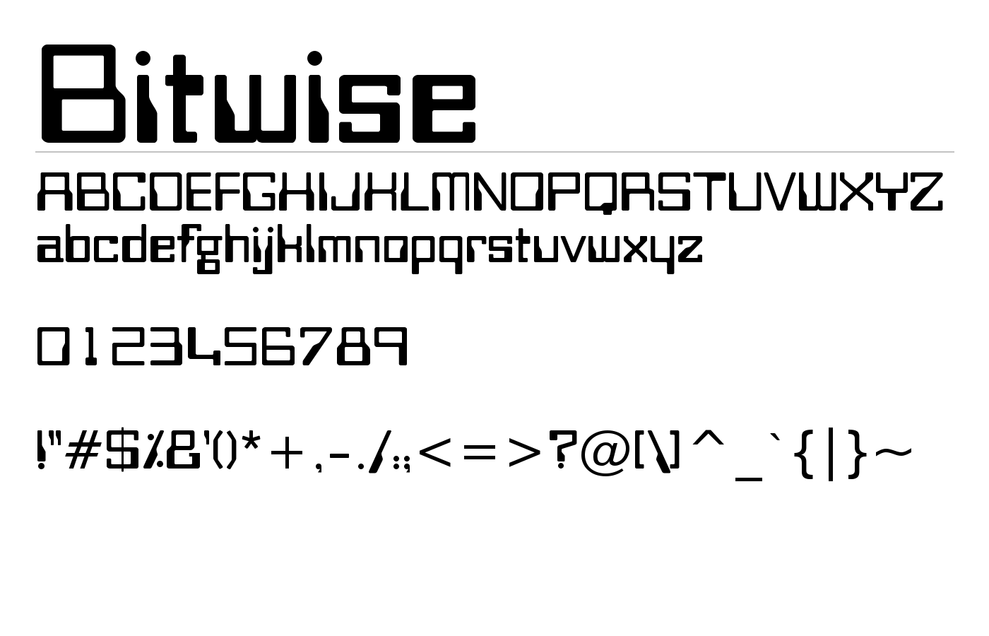 Bitwise Font preview