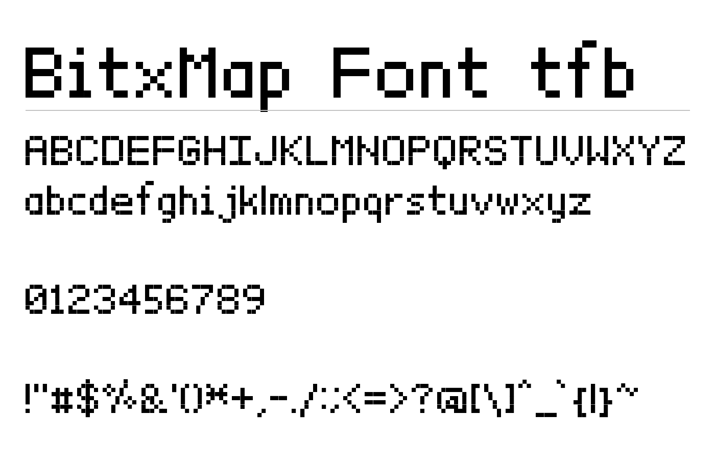 BitxMap Font tfb Font preview