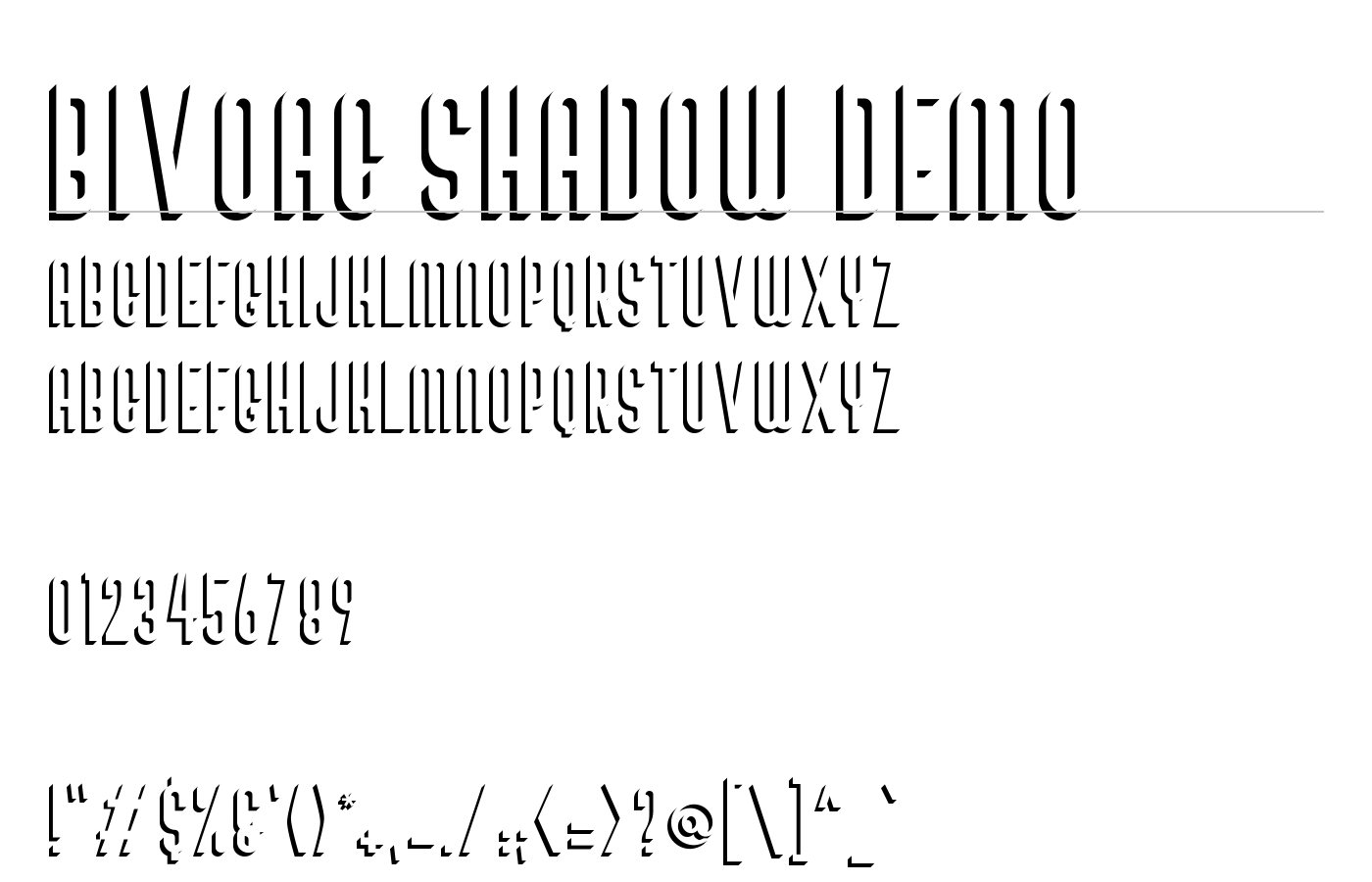 Bivoac Font preview