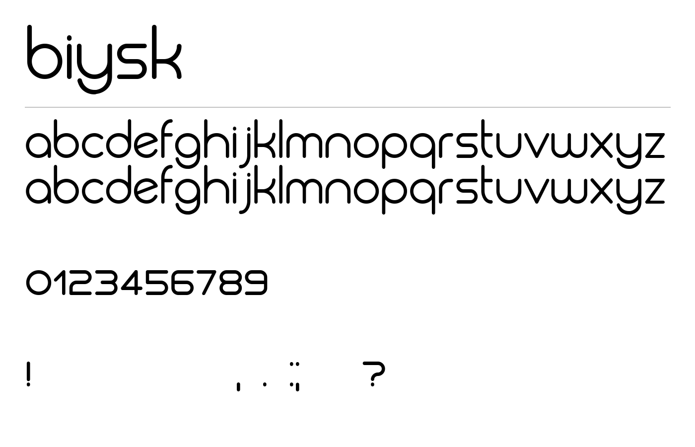 Biysk Font preview
