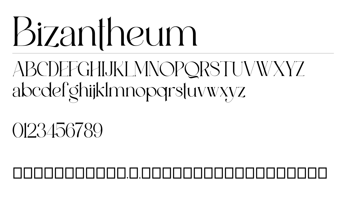 Bizantheum Font preview