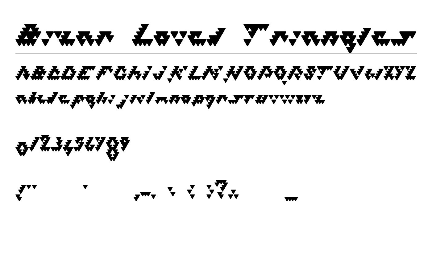Bizar Loved Triangles Font preview