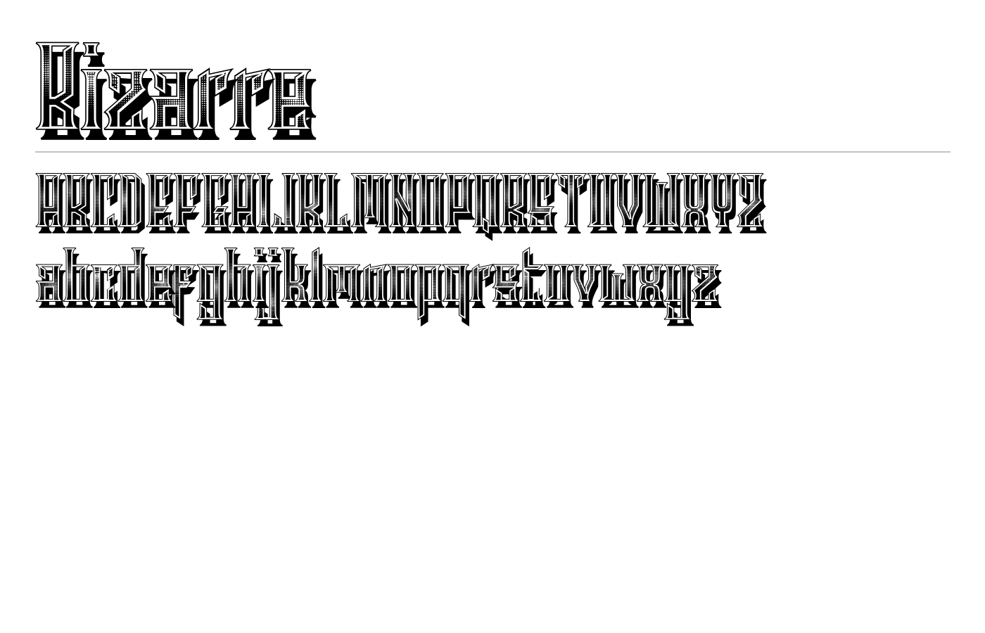 Bizarre Font preview