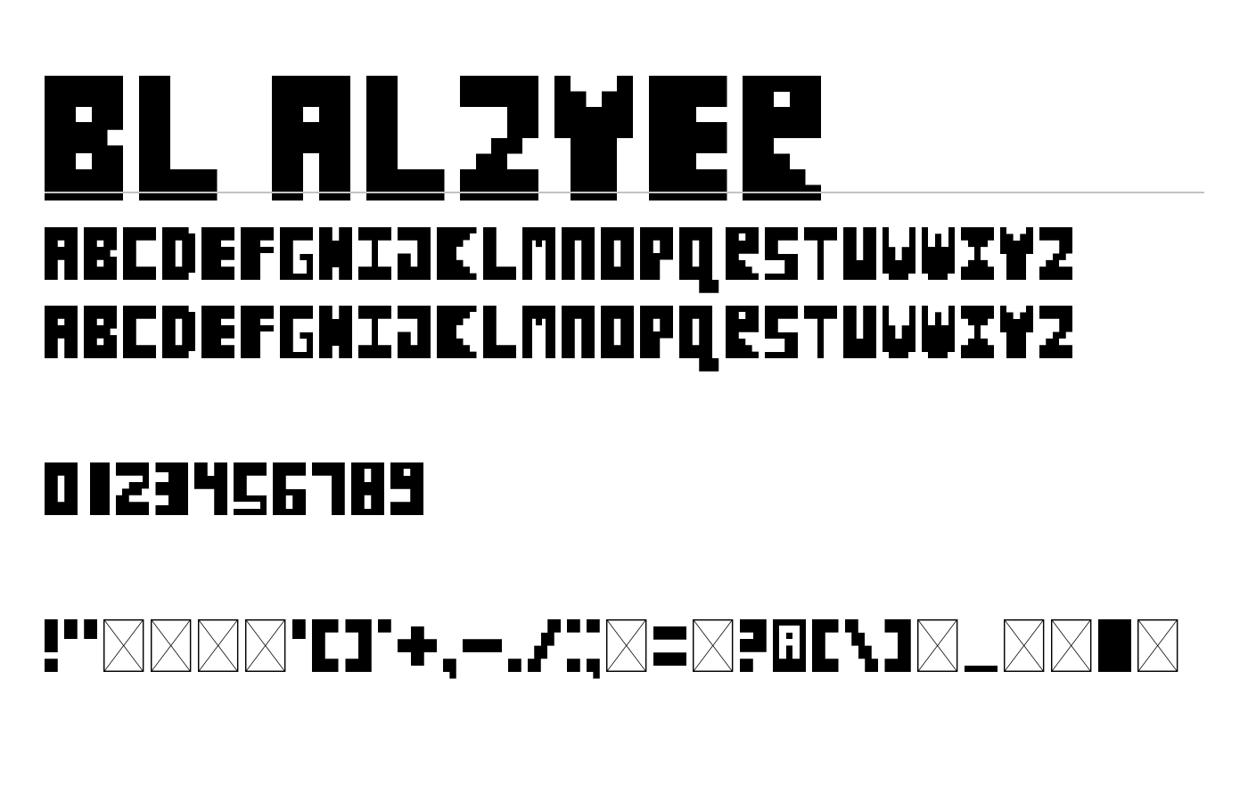 BL Alzyer Font preview