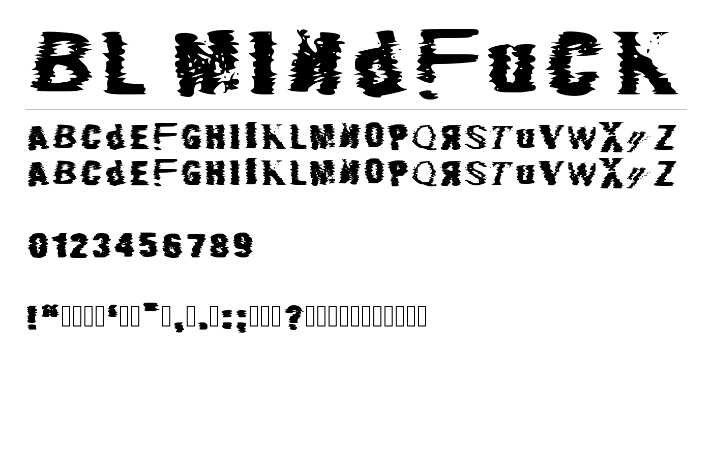 Bl Mindfuck Font preview